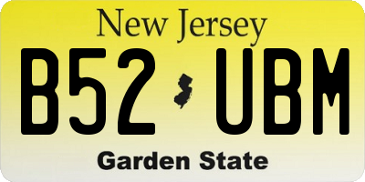 NJ license plate B52UBM