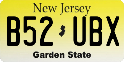 NJ license plate B52UBX