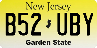 NJ license plate B52UBY