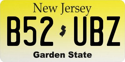 NJ license plate B52UBZ