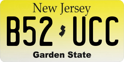 NJ license plate B52UCC
