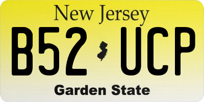 NJ license plate B52UCP