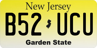 NJ license plate B52UCU