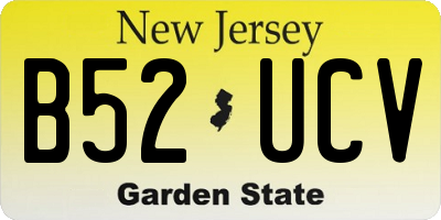 NJ license plate B52UCV
