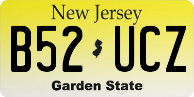 NJ license plate B52UCZ