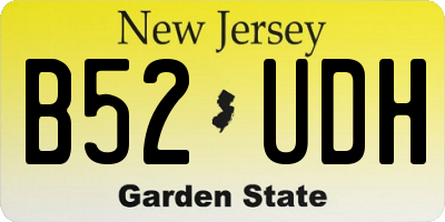 NJ license plate B52UDH