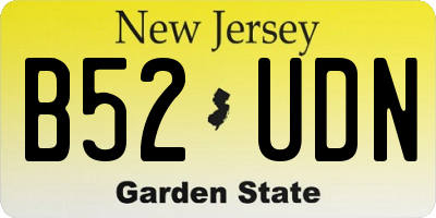 NJ license plate B52UDN
