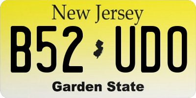 NJ license plate B52UDO