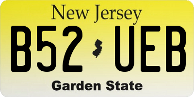 NJ license plate B52UEB