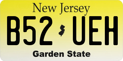 NJ license plate B52UEH
