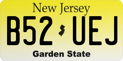 NJ license plate B52UEJ