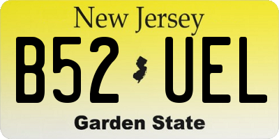 NJ license plate B52UEL