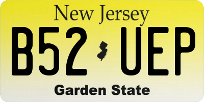 NJ license plate B52UEP