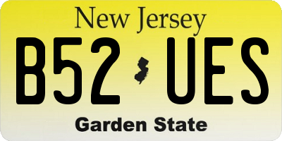 NJ license plate B52UES
