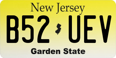 NJ license plate B52UEV