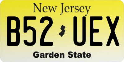 NJ license plate B52UEX