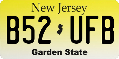NJ license plate B52UFB