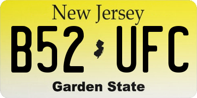 NJ license plate B52UFC