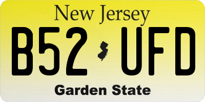 NJ license plate B52UFD