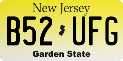 NJ license plate B52UFG