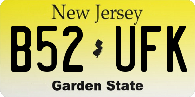 NJ license plate B52UFK