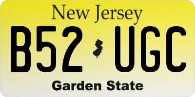 NJ license plate B52UGC