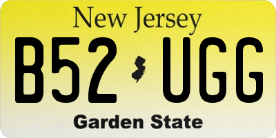 NJ license plate B52UGG