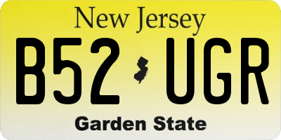 NJ license plate B52UGR