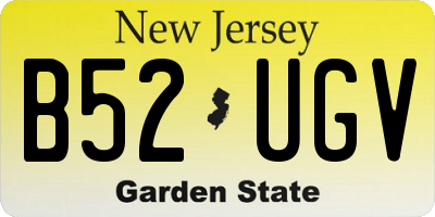 NJ license plate B52UGV