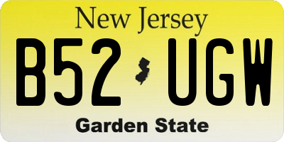 NJ license plate B52UGW