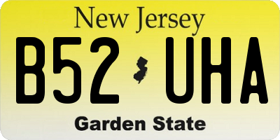 NJ license plate B52UHA