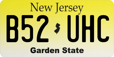 NJ license plate B52UHC