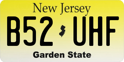 NJ license plate B52UHF