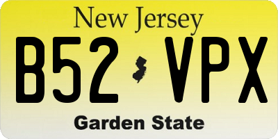 NJ license plate B52VPX
