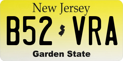 NJ license plate B52VRA
