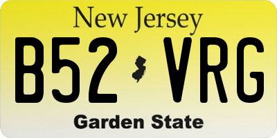 NJ license plate B52VRG
