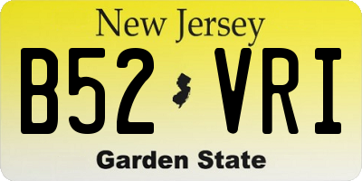 NJ license plate B52VRI