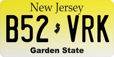 NJ license plate B52VRK