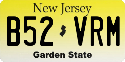 NJ license plate B52VRM