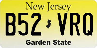 NJ license plate B52VRQ