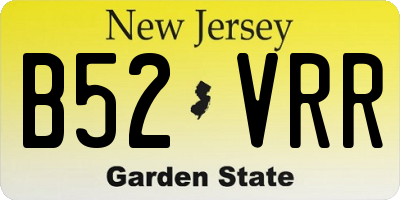 NJ license plate B52VRR