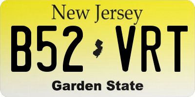 NJ license plate B52VRT