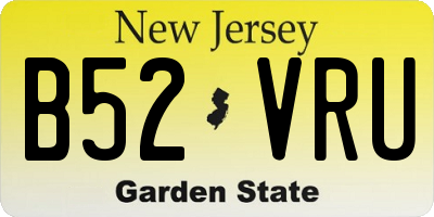 NJ license plate B52VRU