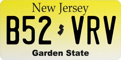 NJ license plate B52VRV