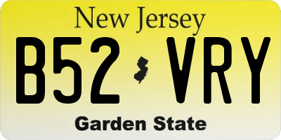 NJ license plate B52VRY