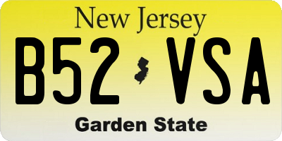 NJ license plate B52VSA