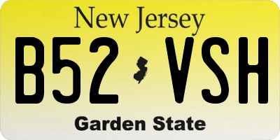 NJ license plate B52VSH