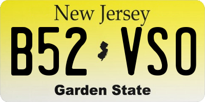 NJ license plate B52VSO