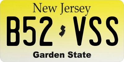 NJ license plate B52VSS