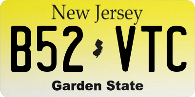 NJ license plate B52VTC